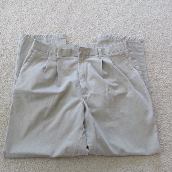 Wrangler Five‎ Star Premium Pleated Dress Pants Mens Size 38x32 Tan Beige Khaki - Picture 3 of 8